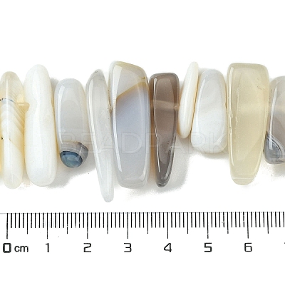 Natural Grey Agate Beads Strands G-G117-C06-01-1