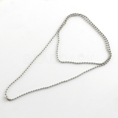 Tarnish Resistant 304 Stainless Steel Ball Chain Necklace Making LS-NJEW-R225-06-1