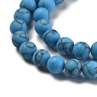 Synthetic Turquoise Beads Strands G-P387-01-6mm-01-1