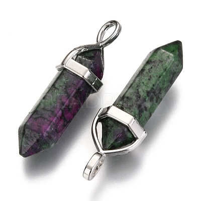Natural Ruby in Zoisite Double Terminated Pointed Pendants G-F295-04N-1