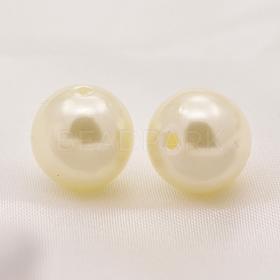 ABS Plastic Imitation Pearl Round Beads SACR-S074-10mm-A41-1