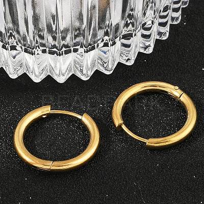 202 Stainless Steel Huggie Hoop Earrings EJEW-F111A-18mm-G-1
