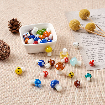 DIY Cute Mushroom Stretch Bracelets Making Kits DIY-TA0003-33-1