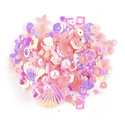 Plastic Paillette Beads DIY-P025-05F-1