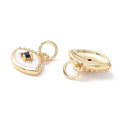 Brass Micro Pave Midnight Blue Cubic Zirconia Charms ZIRC-Z019-03G-NR-1