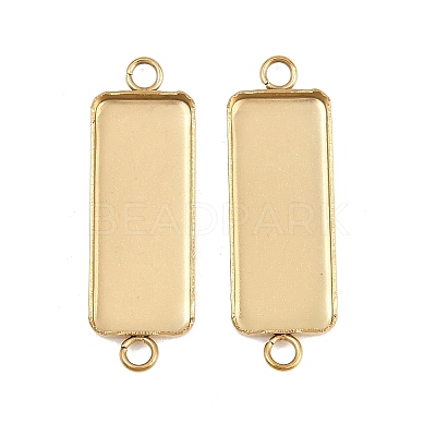 Ion Plating(IP) 304 Stainless Steel Cabochon Connector Settings STAS-F222-032G-1