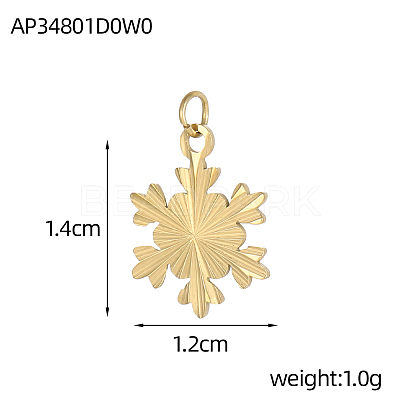 Christmas 304 Stainless Steel Pendants STAS-OY005-56G-1