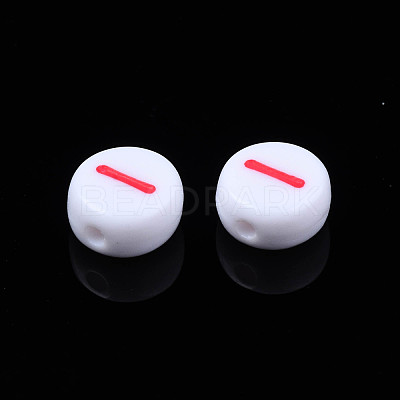 White Opaque Acrylic Beads MACR-T038-18-1-1