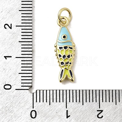 Brass Enamel Pendants KK-A266-39G-02-1