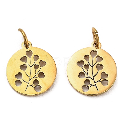 304 Stainless Steel Charms STAS-D050-07G-03-1