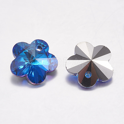 Faceted Glass Rhinestone Charms LS-RGLA-F055-12x12-001BB-1