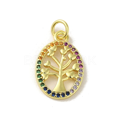 Brass Micro Pave Cubic Zirconia Pendants KK-M283-27C-02-1