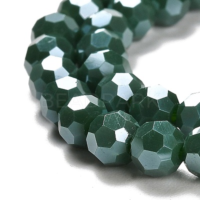 Electroplate Opaque Glass Beads Strands EGLA-A035-P6mm-A06-1