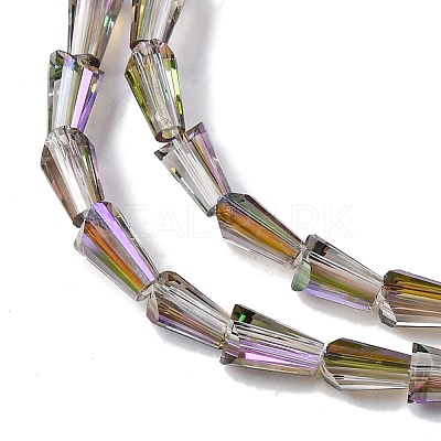 Transparent Electroplate Glass Beads Strands EGLA-H107-02A-HR01-1