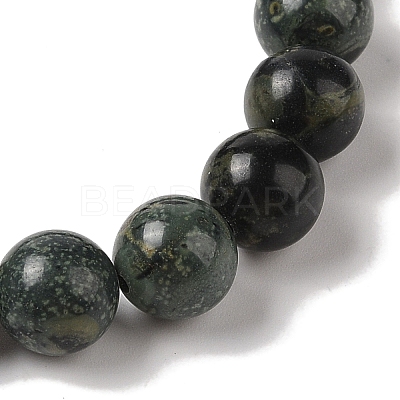 10mm Round Natural Kambaba Jasper Braided Bead Bracelets BJEW-C067-01C-21-1