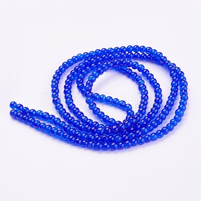 Spray Painted Crackle Glass Beads Strands CCG-Q001-4mm-14-1