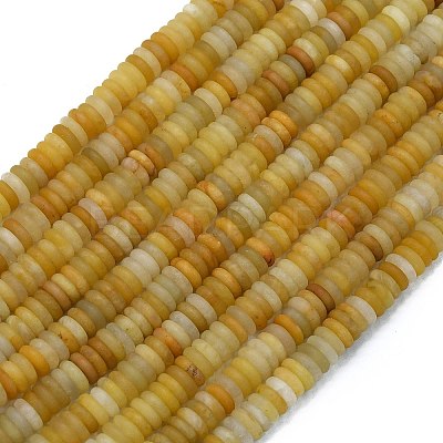Frosted Natural Topaz Jade Beads Strands G-K389-C13-01-1