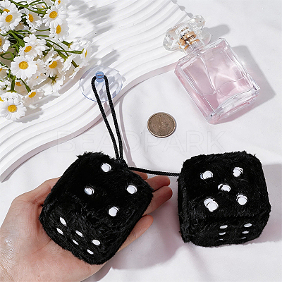 Dice Plush Cloth Pendant Decorations HJEW-SP0001-84C-1