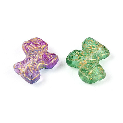 Baking Paint Transparent Glass Beads DGLA-N018-23-1