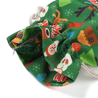 Christmas Theme Cloth Printed Storage Bags ABAG-F010-02C-02-1