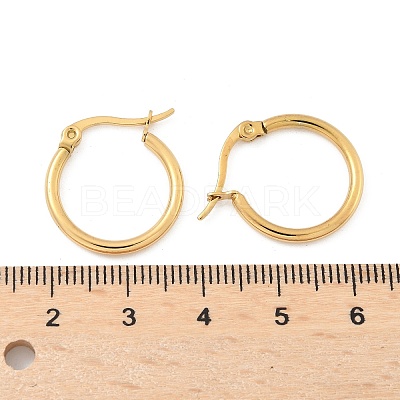 Ion Plating(IP) 304 Stainless Steel Hoop Earrings EJEW-N0016-11G-B-1