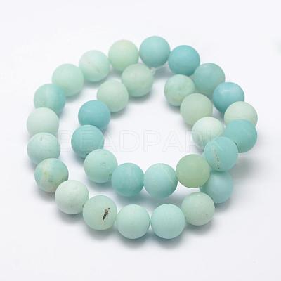 Natural Amazonite Beads Strands G-K209-03A-12mm-1
