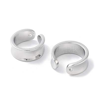 Rack Plating Brass Cuff Ring LS-EJEW-C081-11P-1