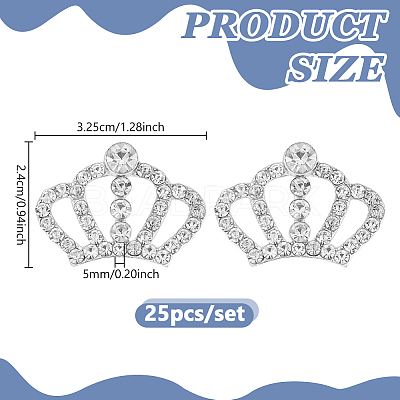 25Pcs Alloy Rhinestone Cabochons FIND-GA0007-48A-1