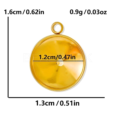 304 Stainless Steel Pendant Cabochon Settings PW-WG002AB-11-1