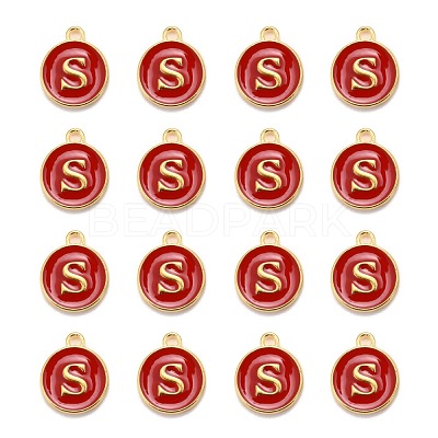 Golden Plated Alloy Enamel Charms ENAM-S118-03S-1