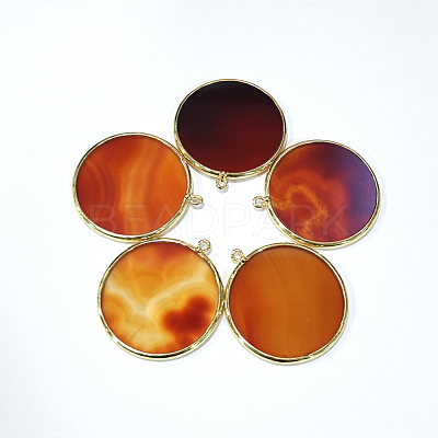 Natural Carnelian/Red Agate Pendants G-E526-10H-1