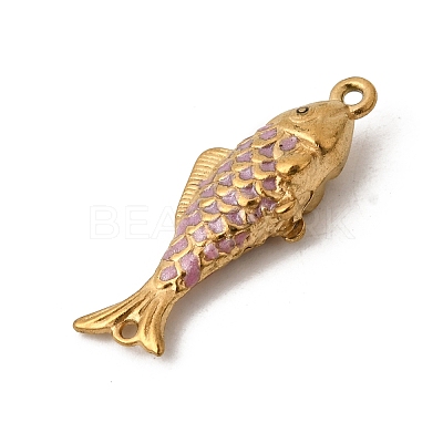 304 Stainless Steel Enamel Fish Connector Charms STAS-B128-54G-05-1