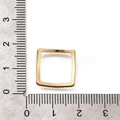 Brass Open Back Bezel Link Rings KK-B152-08C-G-1