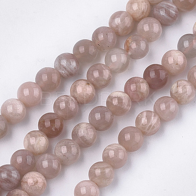 Natural Sunstone Beads Strands X-G-S333-6mm-038-1