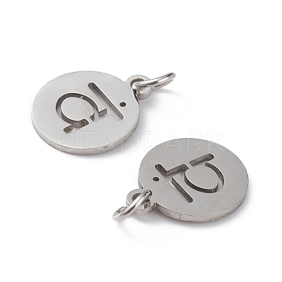 Non-Tarnish 304 Stainless Steel Charms STAS-Q201-T447P-1