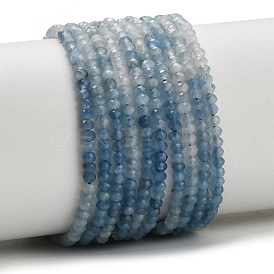 Natural Devil Blue Aquamarine Beads Strands G-NH0072-A01-01-1