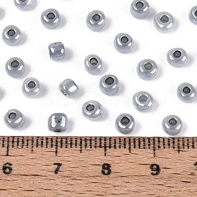 DIY Craft Beads 6/0 Ceylon Round Glass Seed Beads X-SEED-A011-4mm-149-1