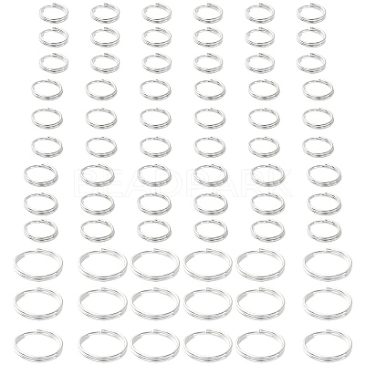 300Pcs 4 Style Iron Split Rings IFIN-YW0003-33-1