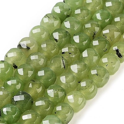 Natural Prehnite Beads Strands G-H028-A05-01-1