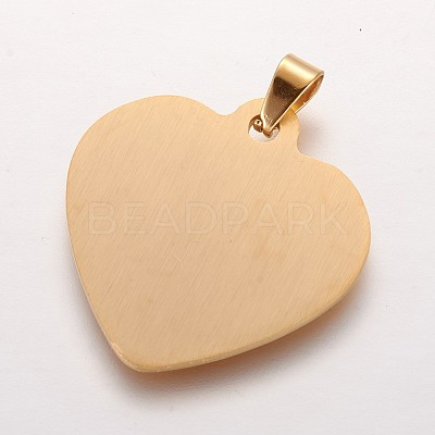 Ion Plating(IP) 304 Stainless Steel Stamping Blank Tag Pendants STAS-F200-05G-1