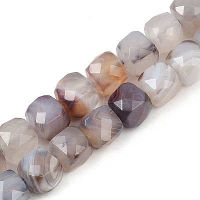 Natural Botswana Agate Beads Strands G-H078-C37-6mm-1