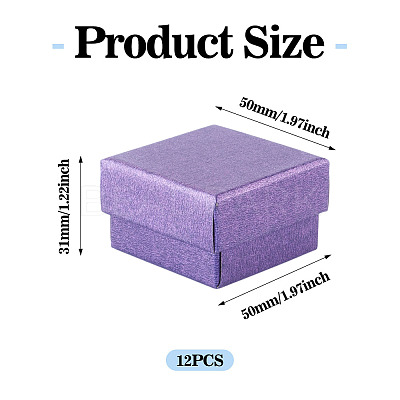 12Pcs Paper Packing Ring Boxes CON-TA0001-42A-1