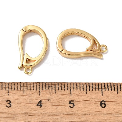 Brass Micro Pave Clear Cubic Zirconia Enhancer Shortener Pendant Bails KK-H483-03G-1