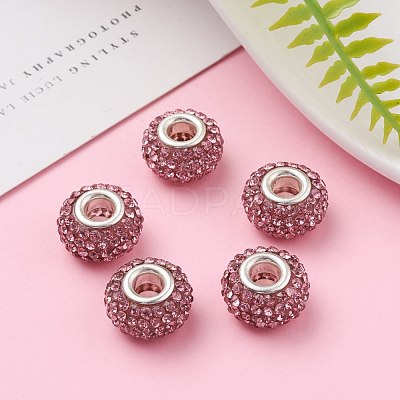 Grade A Rhinestone European Beads CPDL-H001-9-1