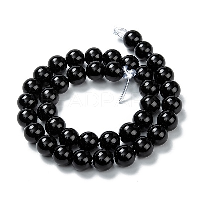Natural Black Onyx Beads Strands G-Z024-02A-1