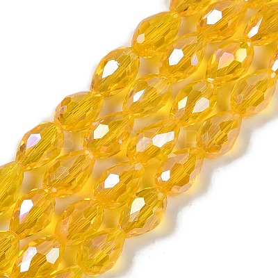 Transparent Electroplate Glass Beads Strands EGLA-N013-T4mm-B04-1