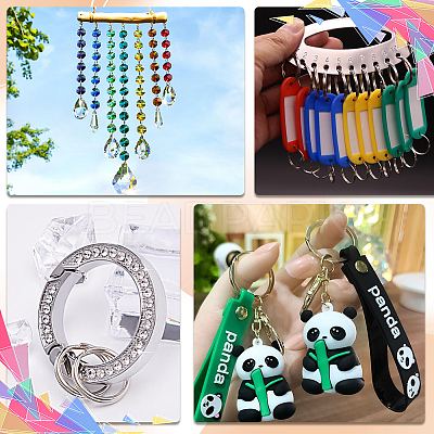 500Pcs 5 Styles 304 Stainless Steel Split Rings STAS-SP0001-65-1