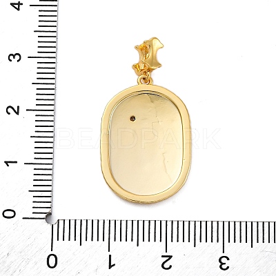 Brass Micro Pave Cubic Zirconia Pendants KK-V009-10G-1