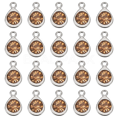 20Pcs Faceted Glass Charms RGLA-TADJ0001-01D-1