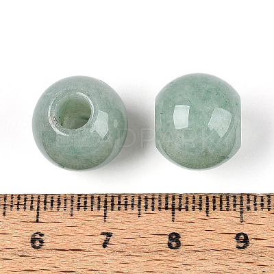 Natural Green Aventurine European Beads G-T092-14mm-12B-1